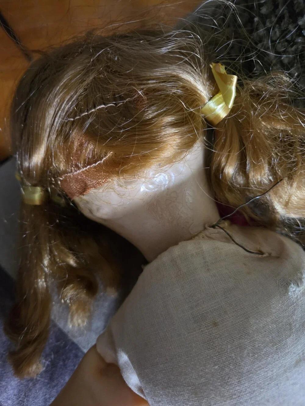 Vintage Baby Doll Cries & Sleeps Teeth Composition Head